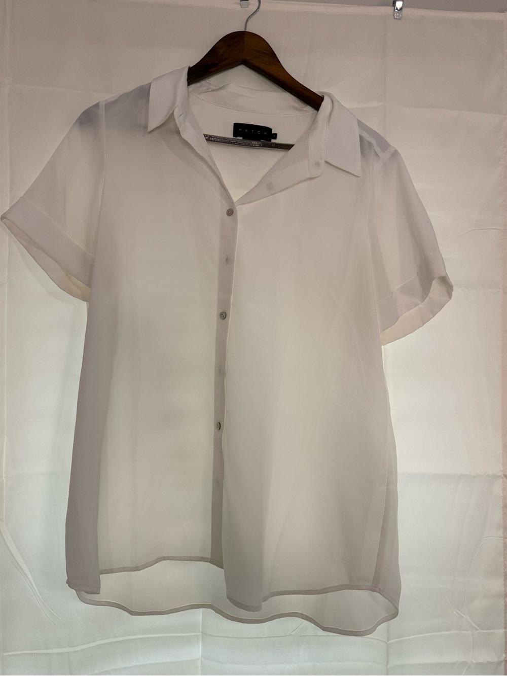 Hatch White Short-Sleeve Button-Down Shirt
